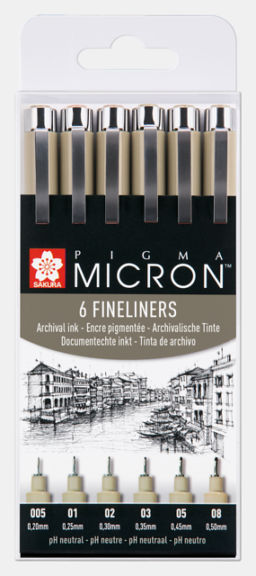 Pack Sakura Pigma Micron #6